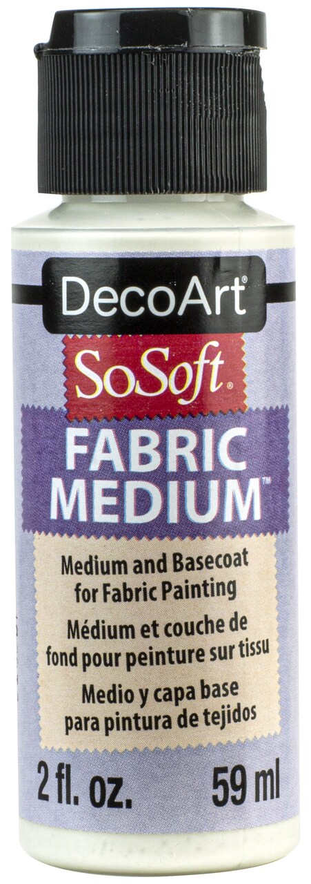 DecoArt SoSoft Fabric Acrylic Paint Medium Transparent 2oz-Clear